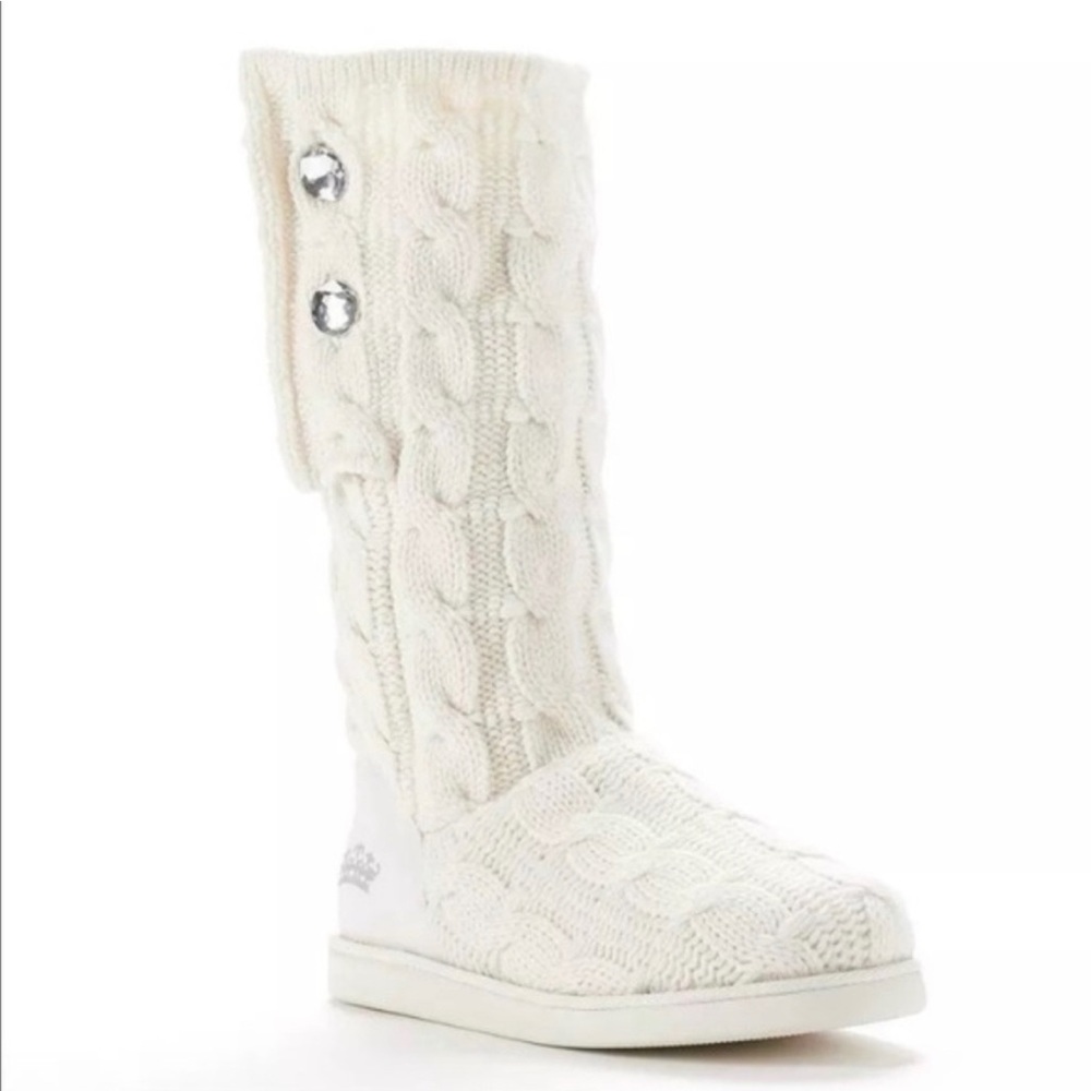 Juicy Couture Marlin White Sweater Boots Sz 10